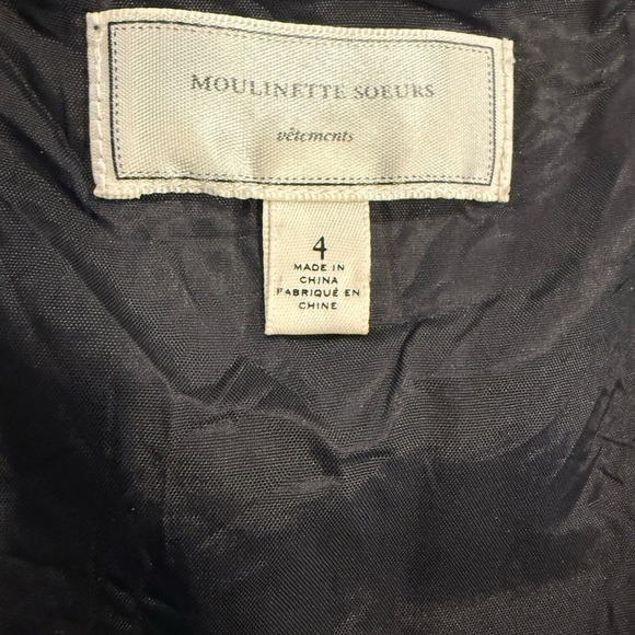 Anthropologie Moulinette Soeurs  Swiss Dot Charcoal Sleeveless Ruffle Dress - Picture 4 of 12